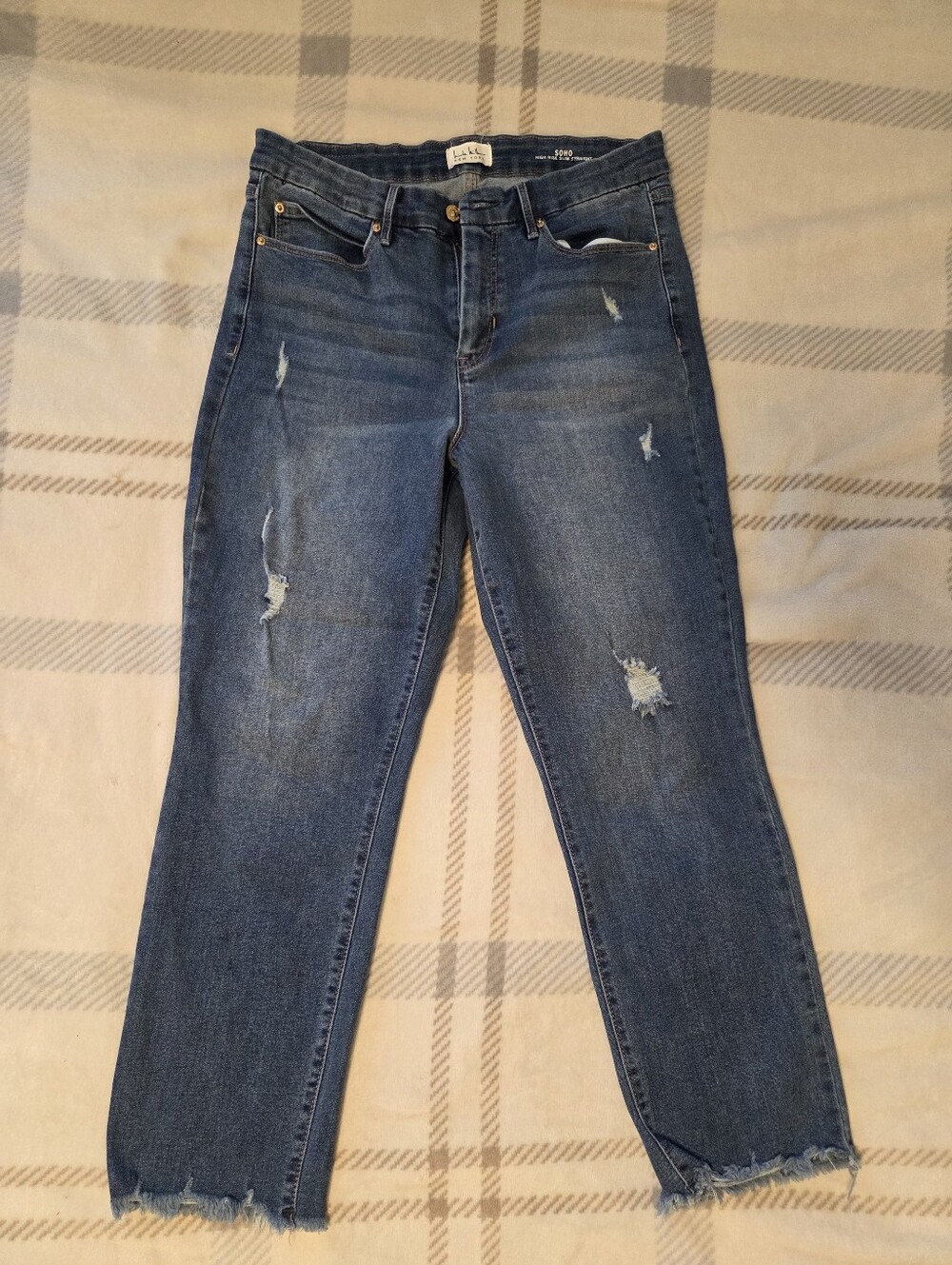 Women’s Distressed Blue Jeans -Nicole Miller